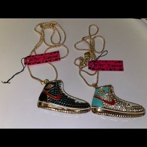 Betsey Johnson Nike Jordan necklace new lot
